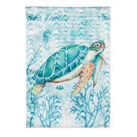 Evergreen Flag Sea Turtle Moire Garden Flag | Welcome Garden Flag 12x18 Double Sided | Small Garden Flags For Outside | Outdoor house Flags for All Season