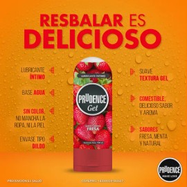 Lubricante ntimo Prudence Gel Sabor y Aroma Fresa 100ml                                                                                               