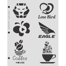 Liquidraw Design Stencils for Crafts, Layering Stencils Scrapbooking Flower Craft Painting Letter Stencil Template