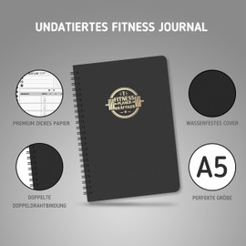 BIROYAL Fitness Journal Spiralblock