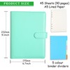 A5 Ring Binder, 6 Ring PU Leather Loose Leaf Notebook
