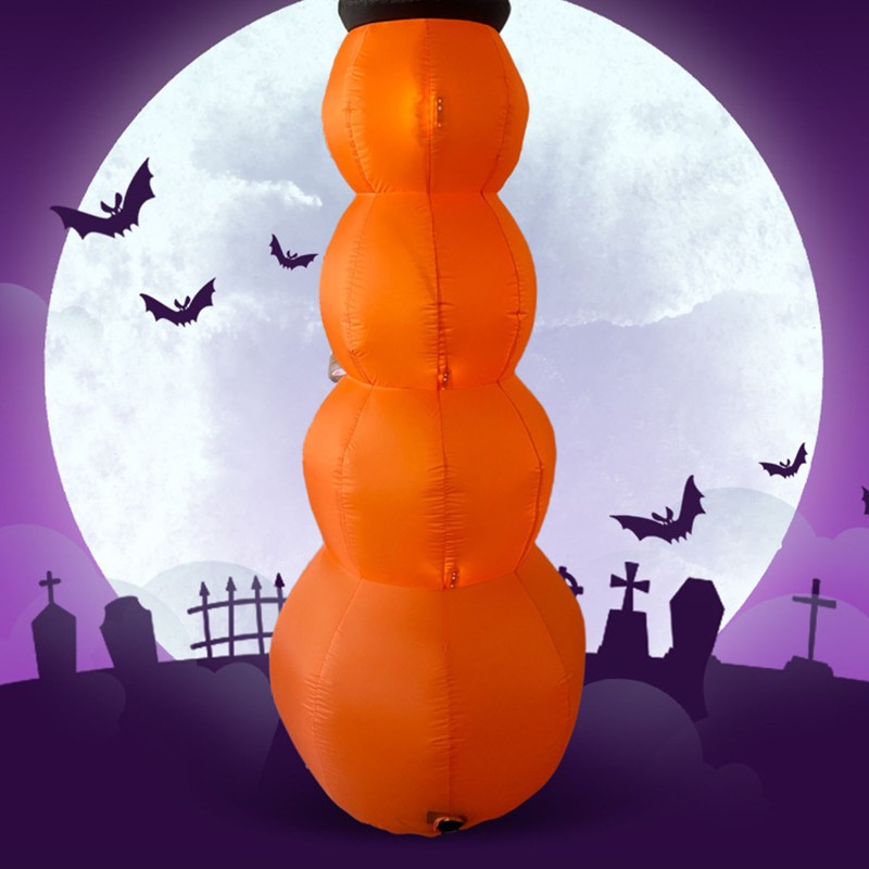 Inflatable Pumpkins Lighted Up Stacked Blow Up Pumpkins for Indoor