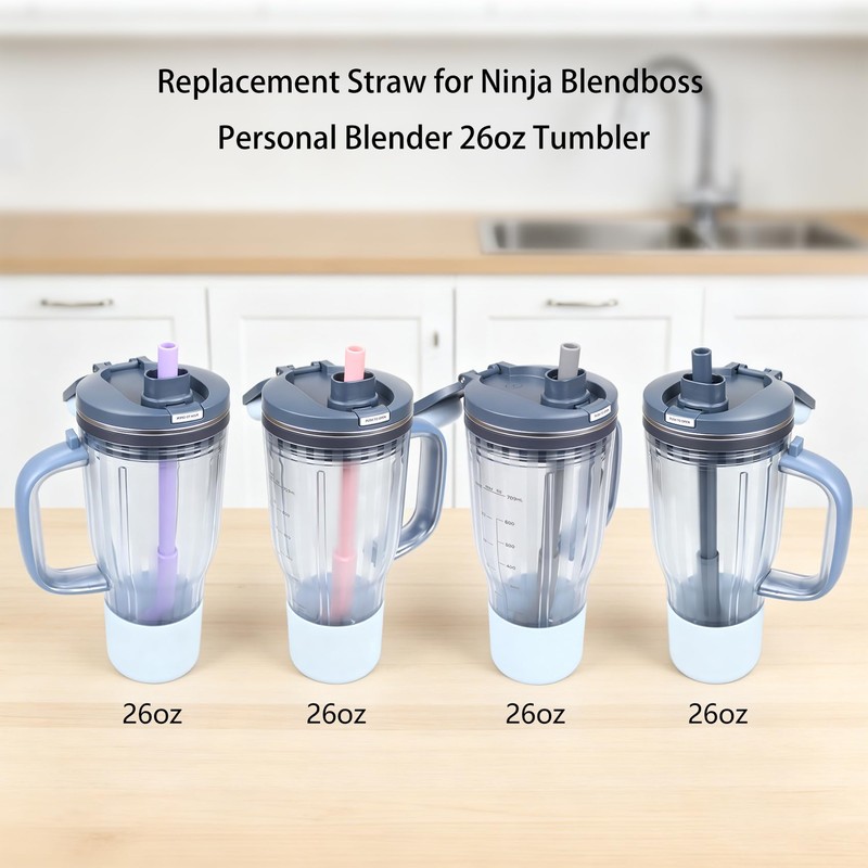 KLOWOAH Replacement Straws Compatible With Ninja Blendboss Personal Blender 26oz