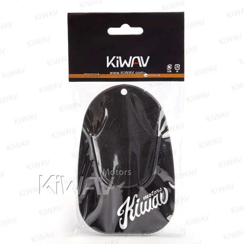 KiWAV Motorcycle Kickstand Pad Plate Support Accessory - Black -
