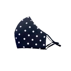 Black Polka Dot Face Mask | Mask for Women | Safety Reusable & Washable AntiDust Fashion Balaclava Cover | Breathable Bandanna with Filter Slot | Inside Layer Cotton 100% (Black)