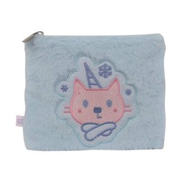 Cosmetic Pouch - More Than Magic - Faux Fur Blue - Caticorn