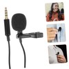 Levemolo 1.5m Replacement Lapel Mic Mini Recording Microphone for Smartphones