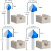 1/4 Inch Shank 90 Degree V Groove Router Bit Double