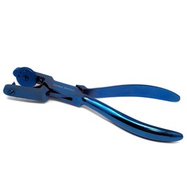 Ainsworth Dental Rubber Dam Punch Pliers in 6.5 Inch Length Endodontic Pliers Made of Stainless Steel with 5 Sizes Multi Hole Punch (Blue)