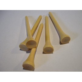 Premium Golf Tees – 70 mm (2 3/4 Inch) – 3 x 250 Pieces (= 750 Pieces) – 100% Bamboo – Colour: Natural (Varnished)