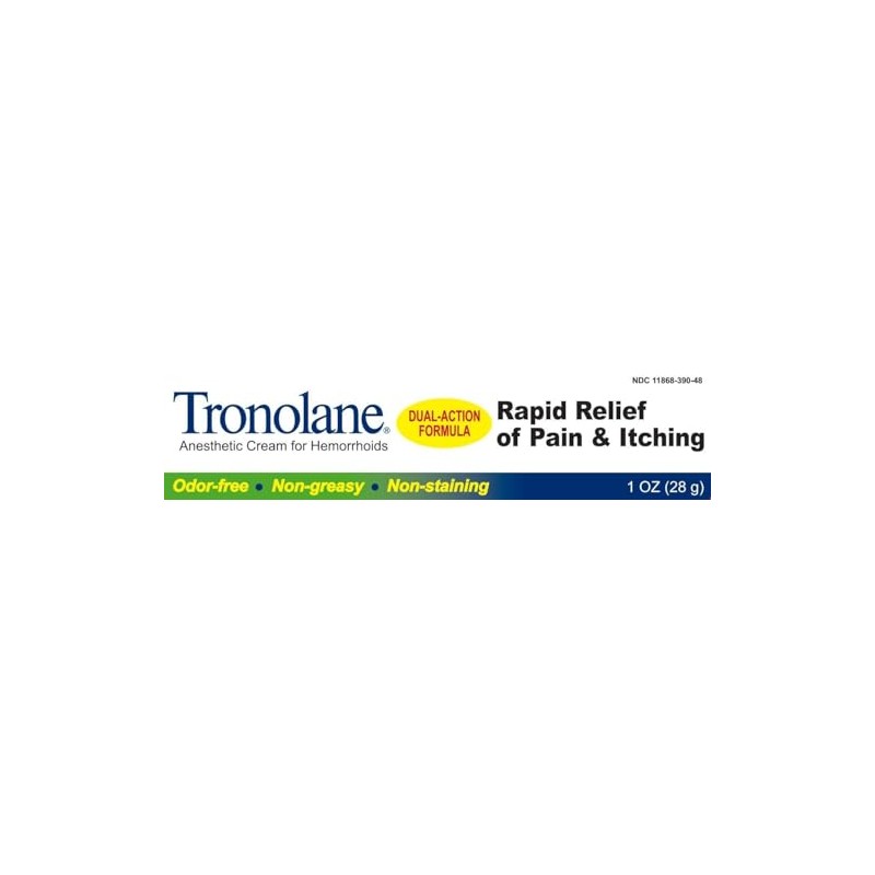 Tronolane Anesthetic Cream for Hemorrhoids 1 oz (Pack of 2)
