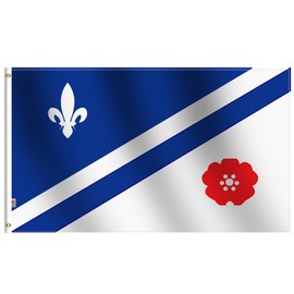 Franco-Albertans FLAG 3x6 Ft Standard size-New, 100D Polyester for Moderate-Outdoor&Indoor, 36x72inch FRANCOPHONE PEOPLE OF THE CANADIAN PROVINCE OF Alberta Flag Banner House Decoration