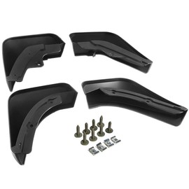 A-Premium Set of 4PCS Mud Flaps Splash Guards Mudguards Mudflaps with Hardware Kits Accessories Compatible with Land Rover Range Rover Evoque 2019-2023, Black, Front and Rear(Driver & Passenger Sides)