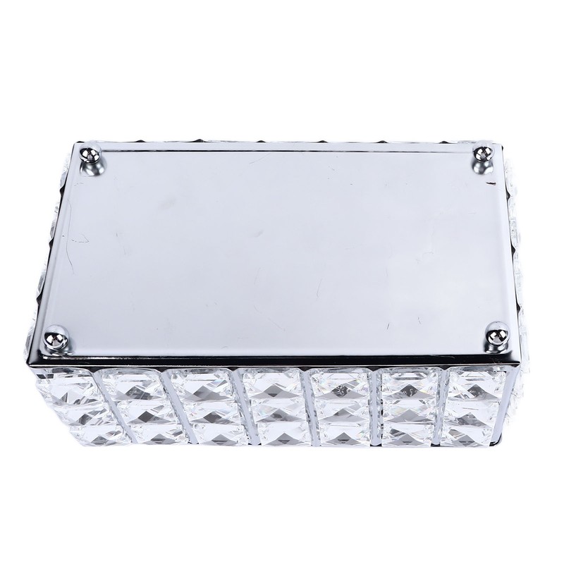 Crystal Tissue Dispenser Elegant Crystal Napkin Holder Decorative Facial Tissue