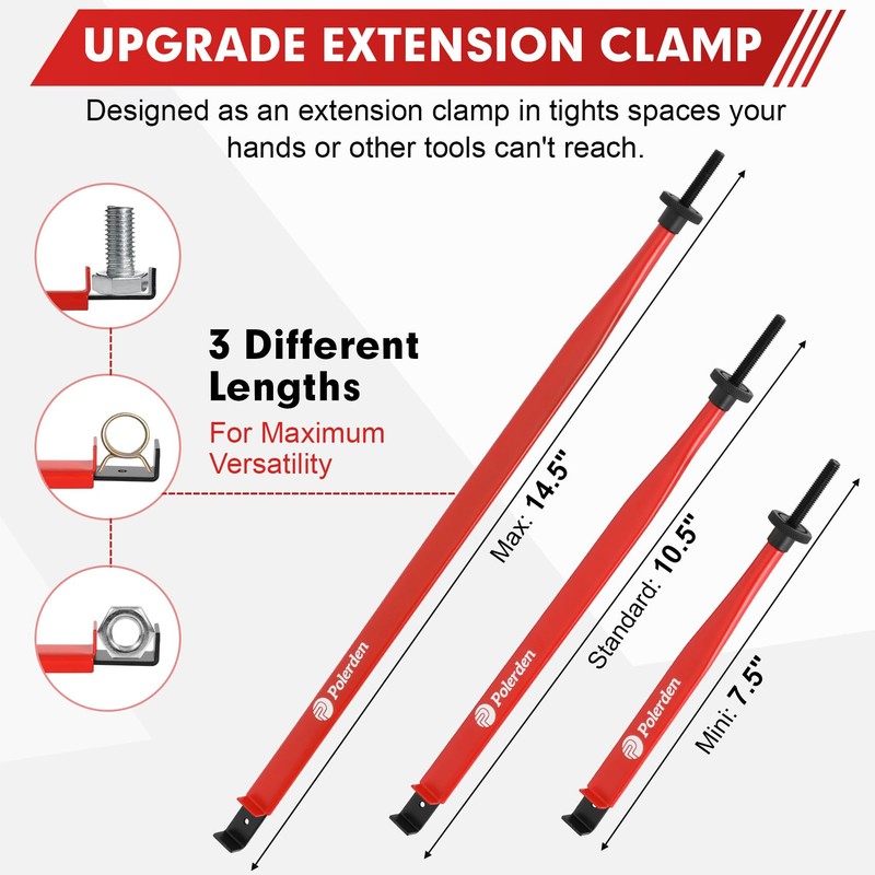 P Polerden 2026 Upgrade Extension Clamps Tool, Hold Nuts, Bolts