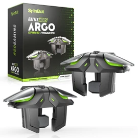 SpinBot BattleMods Argo 4 buttons Capacitive Gaming Trigger | 6 Finger claw control | for BGMI/Free Fire Max/COD Mobile - (Black)