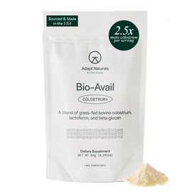 ADAPT NATURALS BY CHRIS KRESSER Adapt Naturals Colostrum Supplement with Lactoferrin & Beta Glucan, Bio-Avail Grass Fed Bovine Colostrum Powder for Gut Health, Immune Support & Vitality | Non-GMO, 2500mg, Unflavored - 30 Days Supply