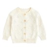Simplee kids Baby Girl Sweater Cardigan with Hat Cotton White
