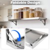 36" x 12" Folding Concession Shelf – Stainless Steel Drop