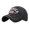 Gorra de béisbol ajustable, informal, con bandera de Estados Unidos,