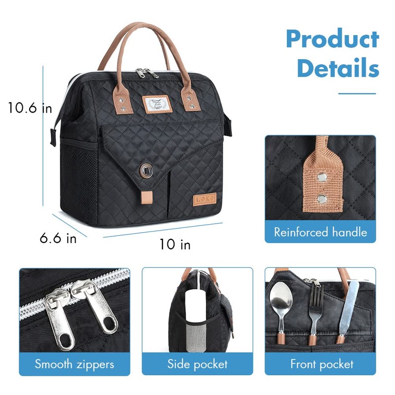 Lekespring Lunch Bag for Women and Men Leakproof Lunchbox Insulated