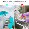 Elgood Reusable Dishwashing Cleaning Gloves with Latex free, Cotton lining,Kitchen