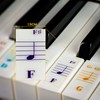 QMG Piano Keyboard Stickers for 88/76/61/54/49/37 Key Large Letter Piano
