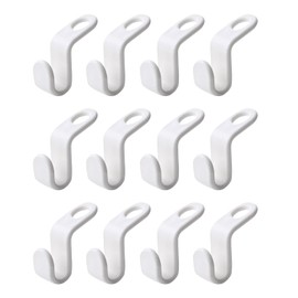 12 Clothes Hanger Connector Hooks, Plastic Connector Hooks Clothes Hanger, Multi-Function Cabinet Clothes Connector, Suitable for Heavy Duty Space Saving for Clothes Closet