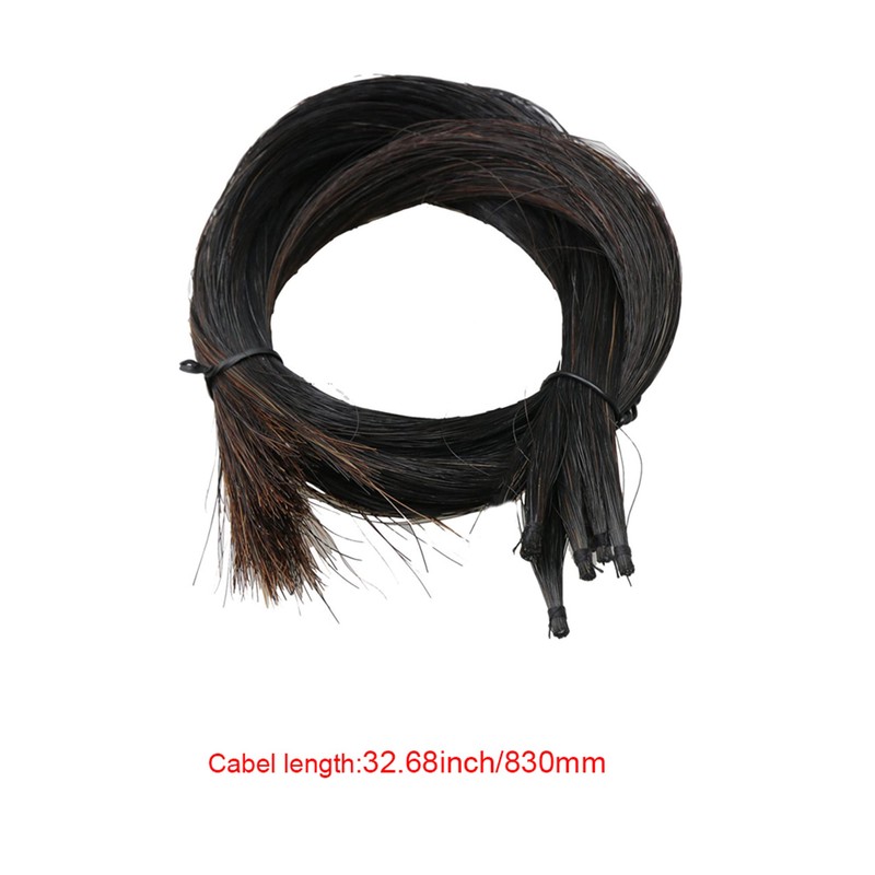 Yibuy 83cm Black Horse Hair for Violin Bow Replacement