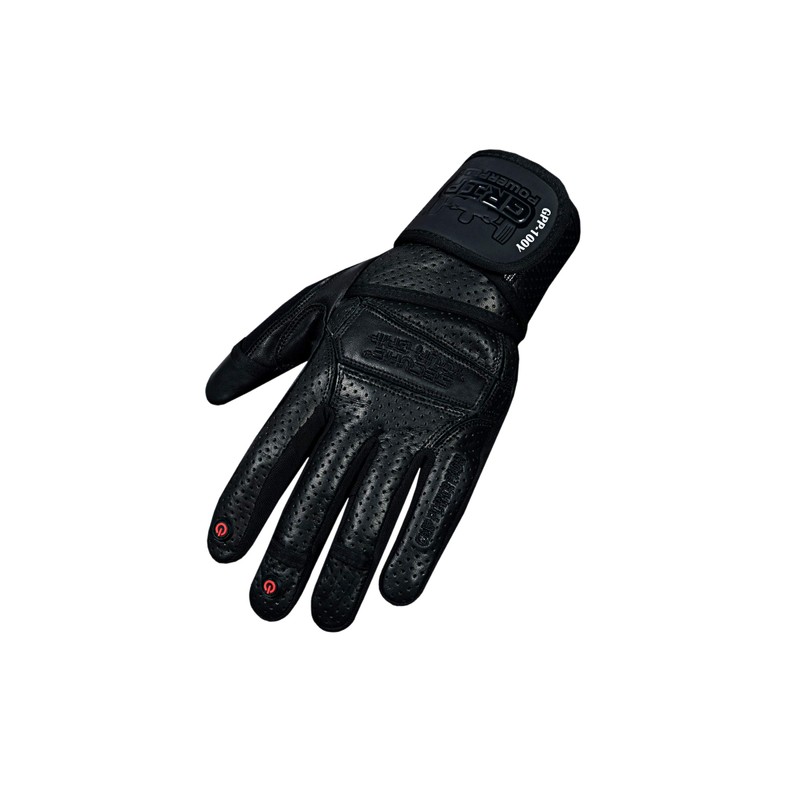 Elite Leather Gym Gloves with Built in 2" Wide Wrist
