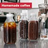 Dwbligt 32 oz Reusable Glass Milk Bottles with Silicone Dispenser