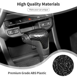 PDKLIN for Colorado Gear Shift Knob Trim Cover Fit for Chevy Colorado/GMC Canyon 2014-2022 Black Carbon Fiber Interior Accessories 1pcs