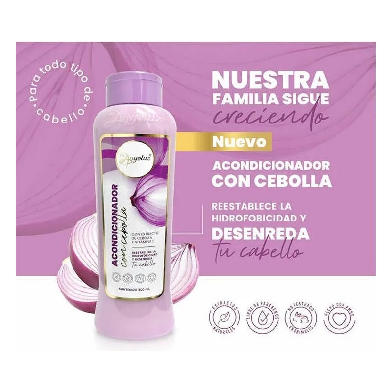 Kit De Cebolla Anyeluz Shampoo + Acondicionador + Mascarilla