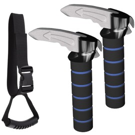 Shouken Elderly Car Handle Assist,Car Door Handle for Elderly,Support Multifunction Door Latch for Seniors and Handicapped (Blue - 2 Pack Car Handle + Strap)