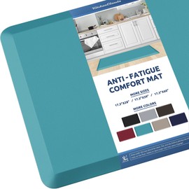 KitchenClouds Kitchen Mat Cushioned Anti Fatigue Kitchen Rug 17.3"x39" Waterproof Non Slip Kitchen Rugs and Mats Standing Desk Mat Comfort Floor Mats for Kitchen House Sink Office (Green)