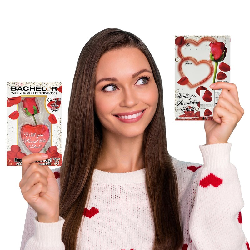 Fruidles Valentine's Day Bachelor Heart-Shaped Chocolate and Rose Duo, Will