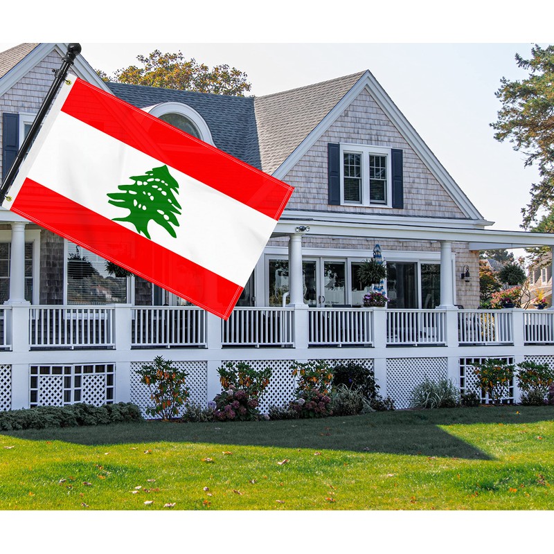 3×5 FT Lebanon Flag, Large 100D Lebanese National Outdoor Banner,Doube