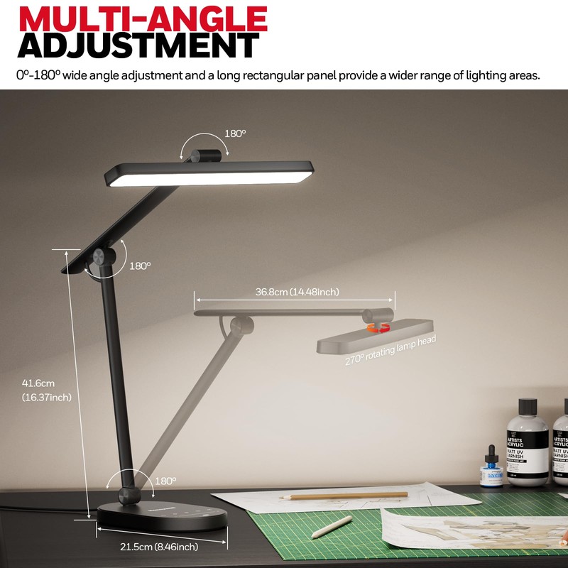 Honeywell Desk Lamp for Home Office, H4 Sunturalux™ Eye-Caring LED