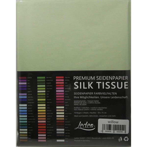 Premium Coloured Silk Tissue Paper 10 Sheets (50 x 75 cm) Choice of Colours
