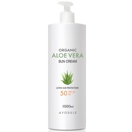 Ayodele Aloe Vera White Tone-up Sun Cream 1,000ml for large families / 아요델 알로에베라 화이트 톤업 선크림 1,000ml 대가족용