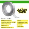 Alientape - Cinta adhesiva de doble cara, calcomanía extraíble multiusos