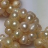 10 pcs Freshwater Pearl Flower Ball Beads, Peach color 15-17mm,