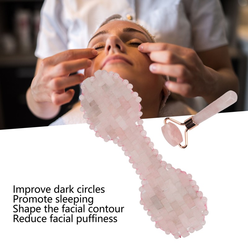 2pcs Jadestone Eye Pad Roller Set Reduce Dark Circles Promote