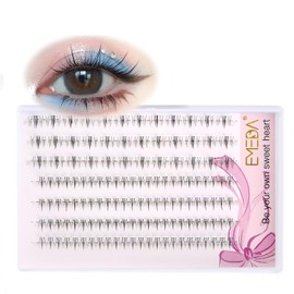 EMEDA Bottom Eyelashes 5-6mm Lower Lashes 132PCS DIY Individual Lash Clusters Short Bottom Eyelash Extension Kit Under Eye Lashes Clear band (Lower Lash)