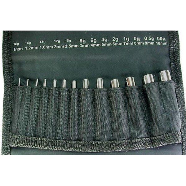 13pc Set Calor Style of Insertion Taper 18g-00g (1mm-10mm) Expanders