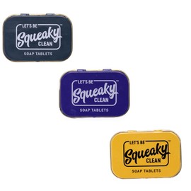 SqueakyClean Hand Made 30 Soap Tablets In Each Tin | Single Wash Hygiene Bar | Convenient | Travel & Pocket Friendly | Set Of 3 (Lemon, Charcoal, Levender) - 10 Gm