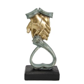 Hands Sculpture for Home Decoration,Gold Couple Statue for Home Decor,Romantic&love Gifts for Her or Him,Couple Decor for Shelves,Wedding Anniversary Decorations Gift for women girlfriend husband wife