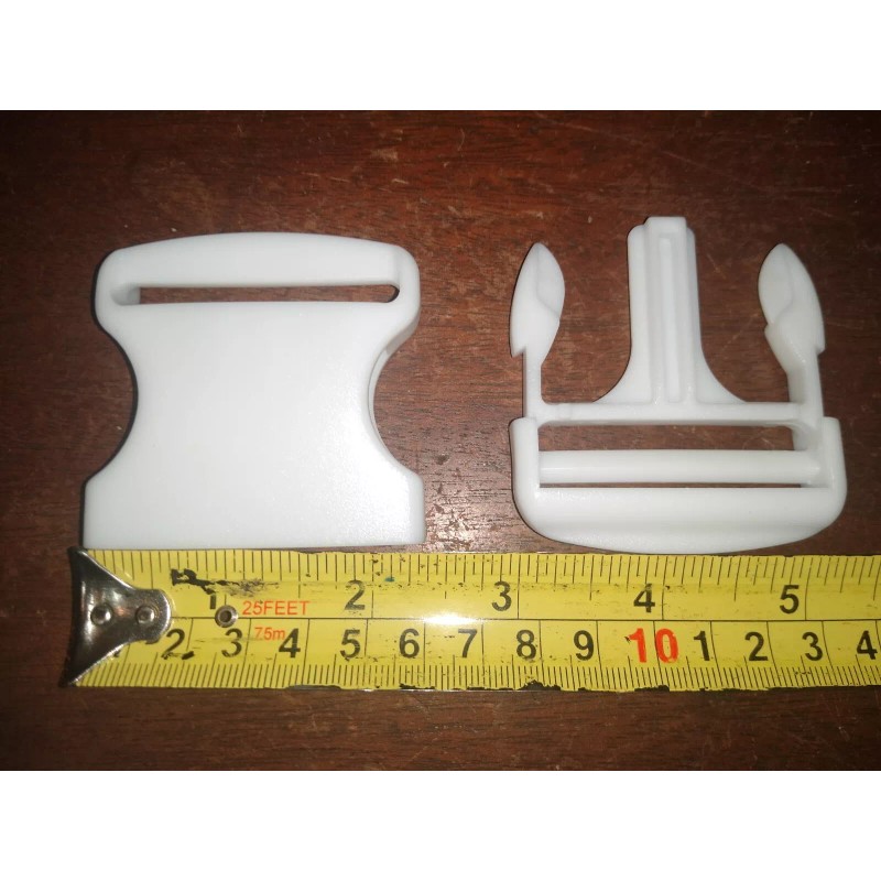 Unbranded Single White Plastic Side Release Buckles - 2 Inch