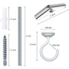 EVSTELUO 2 Sets Large Swag Ceiling Hooks Heavy Duty Swag