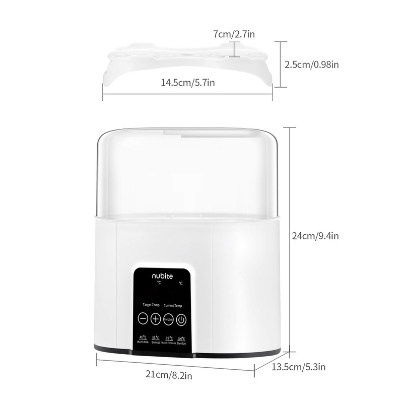 nubite Double Baby Bottle Warmer 24H Constant Mode for All